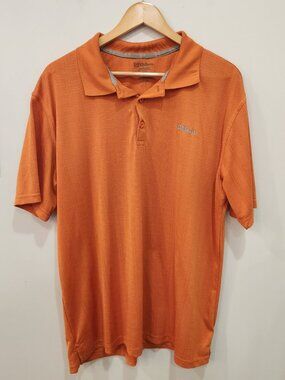 Vintage Wilson Polo Shirt Short Sleeve Embroidered Logo Orange Golf Mens XL